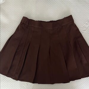 Garage Chocolate Brown Skater Skirt